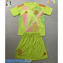 Camisa de time de futebol Alemanha Goleiro Replicas 2º Equipamento Infantil Europeu 2024 Manga Curta (+ Calças curtas)